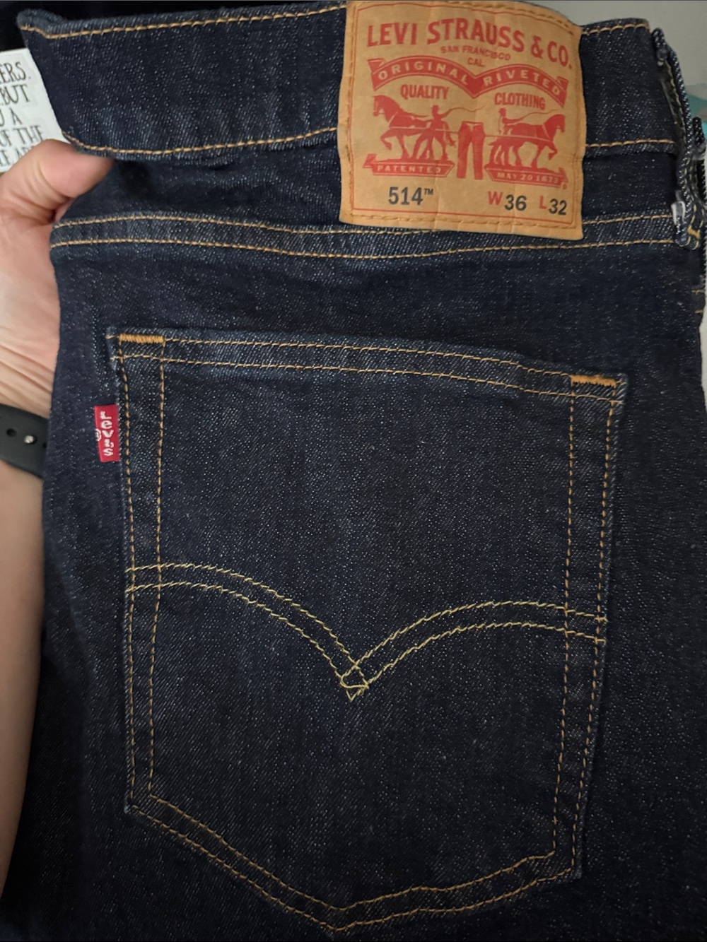 Levi's 514 Men's Dark Indigo Straight Jeans